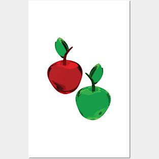 Red and Green Apples Posters and Art